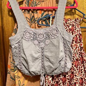 Free People Crochet Crop Top